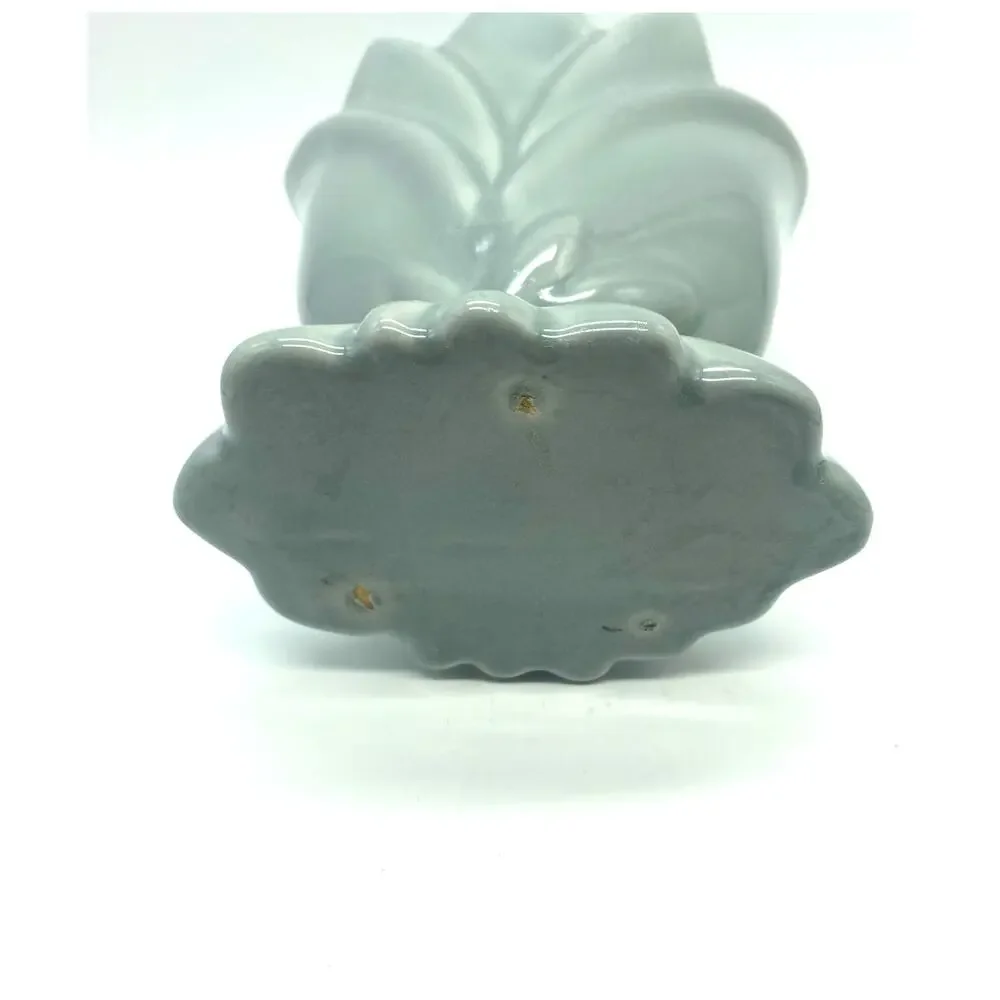 Haeger Pottery light Gray Fan‎ Tulip Vase1948 Vintage rare